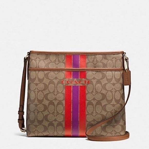 Coach Handbags - Coach Varsity Stripe Monogram Crossbody Bag